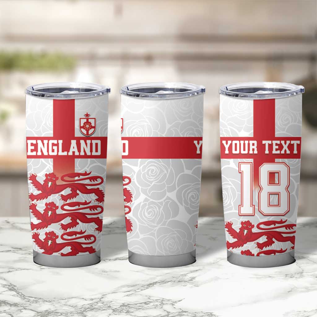 Custom England Fooball Tumbler Cup The Three Lions Red Version