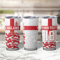Custom England Fooball Tumbler Cup The Three Lions Red Version
