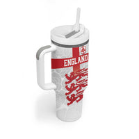 Custom England Fooball Tumbler With Handle The Three Lions Red Version