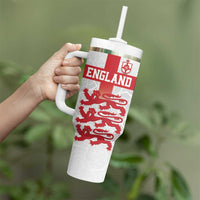 Custom England Fooball Tumbler With Handle The Three Lions Red Version