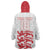 Custom England Fooball Wearable Blanket Hoodie The Three Lions Red Version