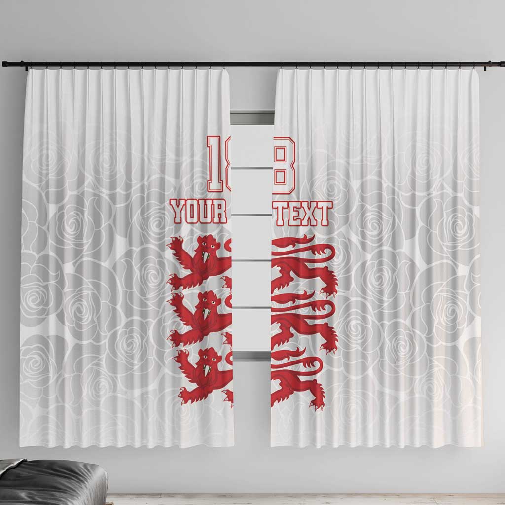 Custom England Fooball Window Curtain The Three Lions Red Version