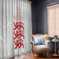 Custom England Fooball Window Curtain The Three Lions Red Version