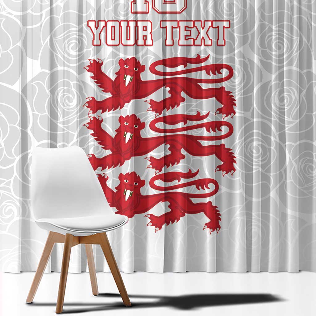 Custom England Fooball Window Curtain The Three Lions Red Version