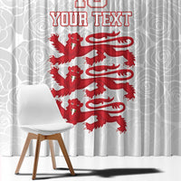 Custom England Fooball Window Curtain The Three Lions Red Version