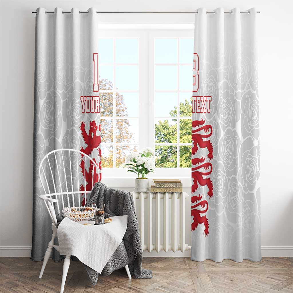 Custom England Fooball Window Curtain The Three Lions Red Version