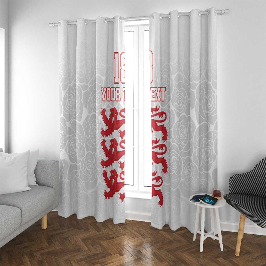 Custom England Fooball Window Curtain The Three Lions Red Version