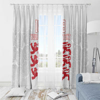 Custom England Fooball Window Curtain The Three Lions Red Version