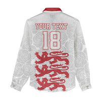 Custom England Fooball Women Casual Shirt The Three Lions Red Version