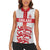 Custom England Fooball Women Sleeveless Polo Shirt The Three Lions Red Version
