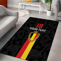 Custom Belgium Football Area Rug De Rode Duivels