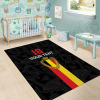 Custom Belgium Football Area Rug De Rode Duivels