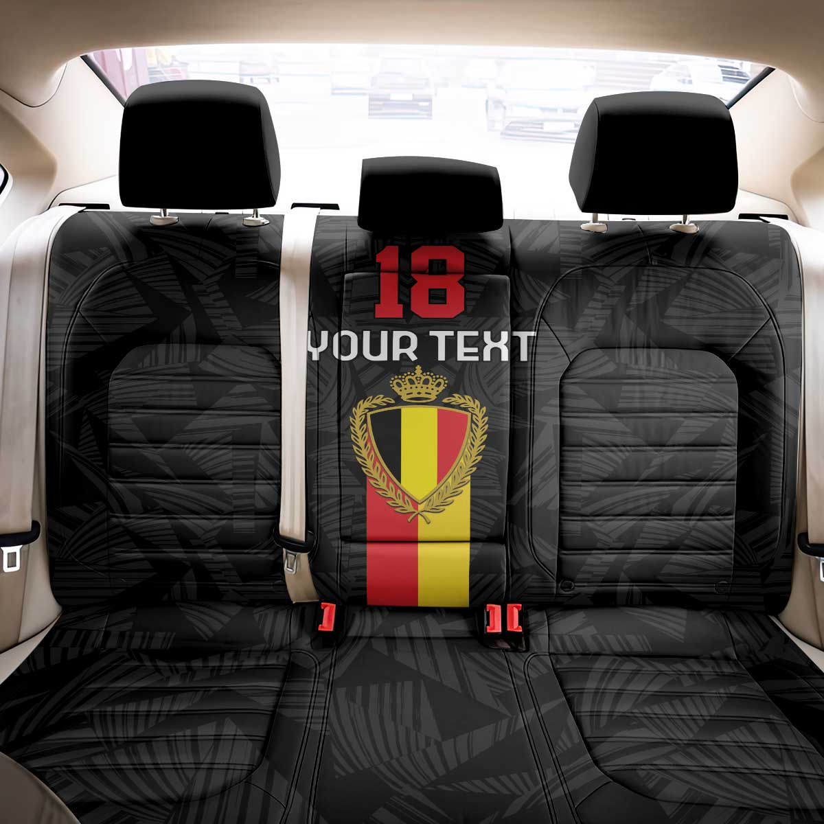 Custom Belgium Football Back Car Seat Cover De Rode Duivels