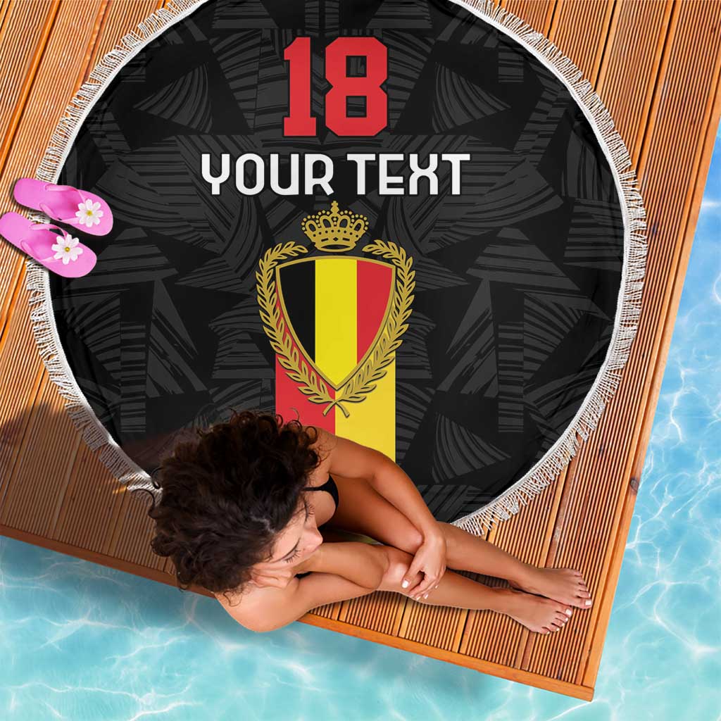 Custom Belgium Football Beach Blanket De Rode Duivels