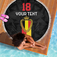 Custom Belgium Football Beach Blanket De Rode Duivels