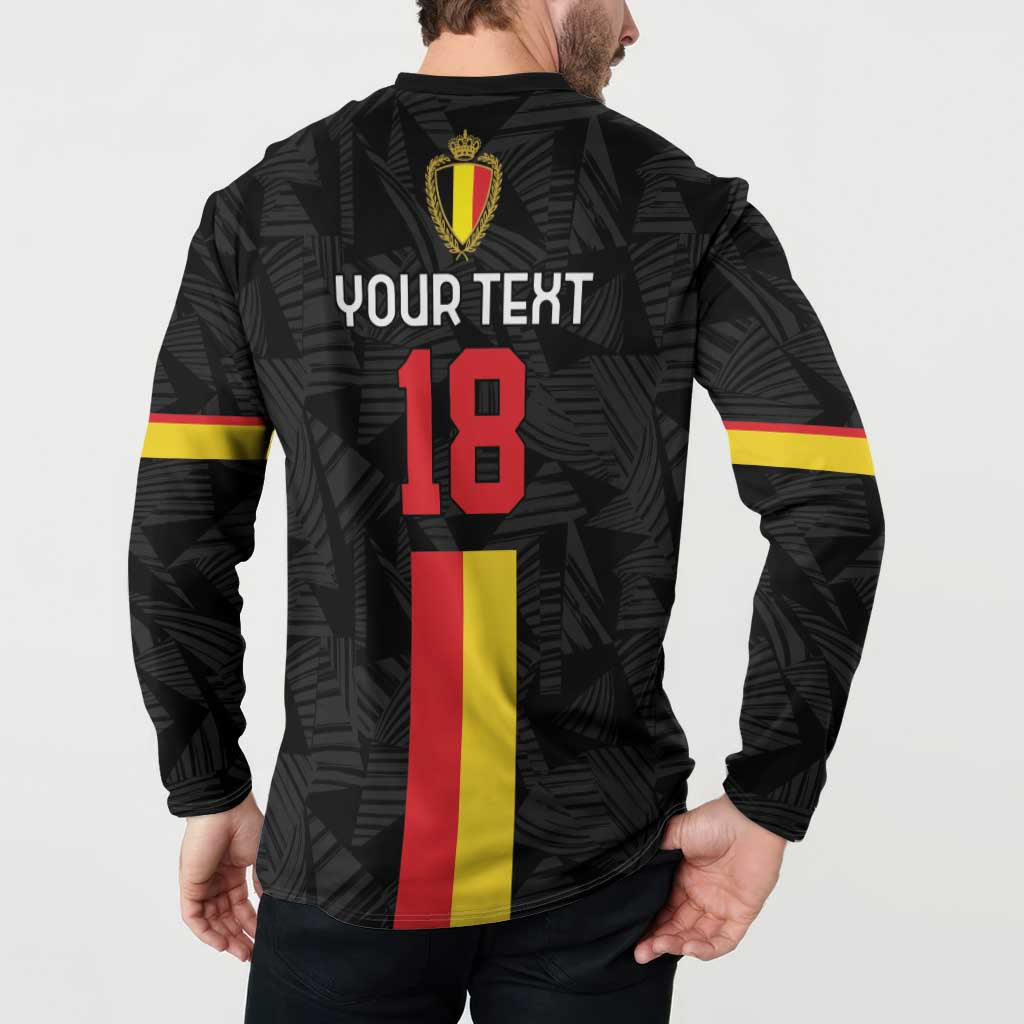 Custom Belgium Football Button Sweatshirt De Rode Duivels