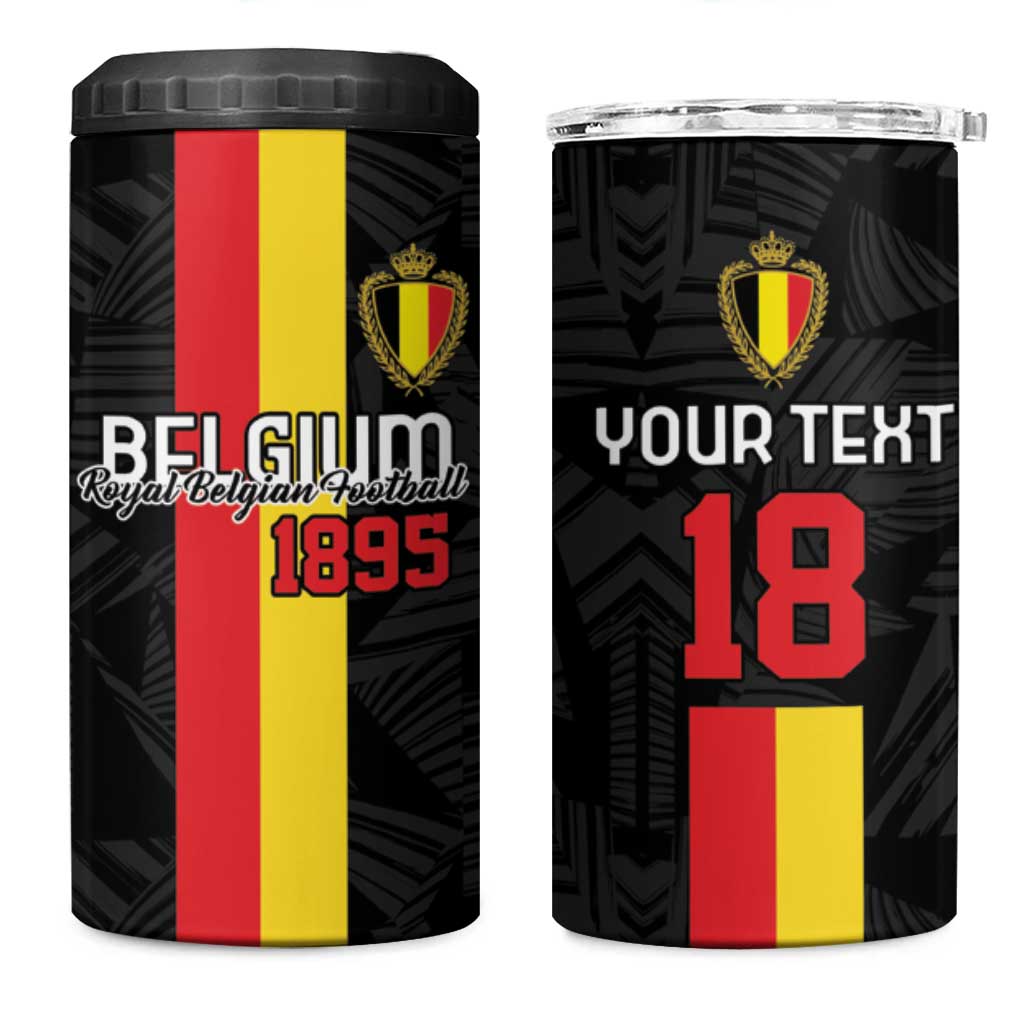 Custom Belgium Football 4 in 1 Can Cooler Tumbler De Rode Duivels