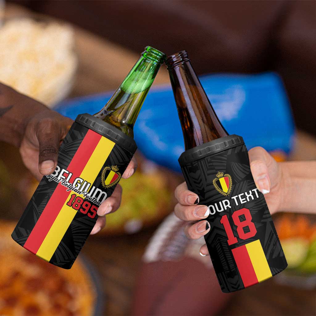 Custom Belgium Football 4 in 1 Can Cooler Tumbler De Rode Duivels