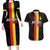 Custom Belgium Football Couples Matching Long Sleeve Bodycon Dress and Hawaiian Shirt De Rode Duivels