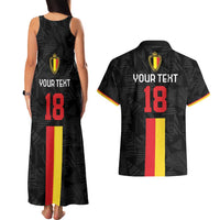 Custom Belgium Football Couples Matching Tank Maxi Dress and Hawaiian Shirt De Rode Duivels