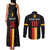 Custom Belgium Football Couples Matching Tank Maxi Dress and Long Sleeve Button Shirt De Rode Duivels