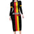 Custom Belgium Football Family Matching Long Sleeve Bodycon Dress and Hawaiian Shirt De Rode Duivels