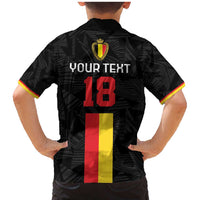 Custom Belgium Football Family Matching Mermaid Dress and Hawaiian Shirt De Rode Duivels