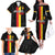 Custom Belgium Football Family Matching Off The Shoulder Long Sleeve Dress and Hawaiian Shirt De Rode Duivels