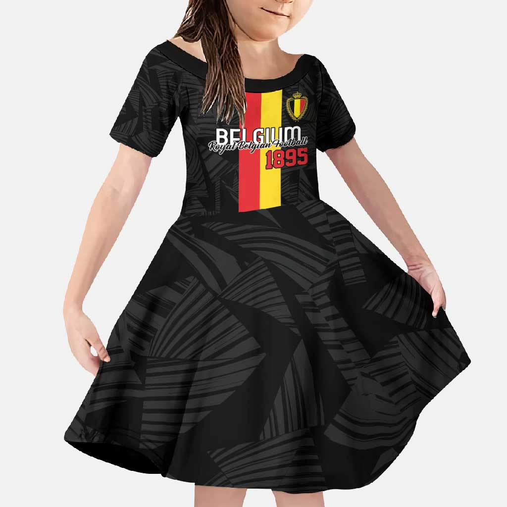 Custom Belgium Football Family Matching Short Sleeve Bodycon Dress and Hawaiian Shirt De Rode Duivels