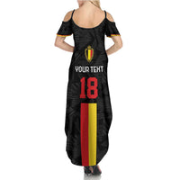 Custom Belgium Football Family Matching Summer Maxi Dress and Hawaiian Shirt De Rode Duivels