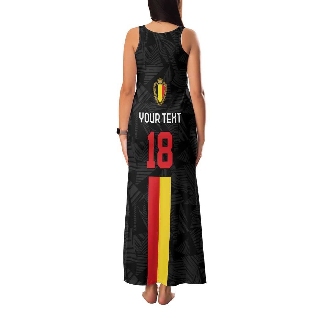 Custom Belgium Football Family Matching Tank Maxi Dress and Hawaiian Shirt De Rode Duivels