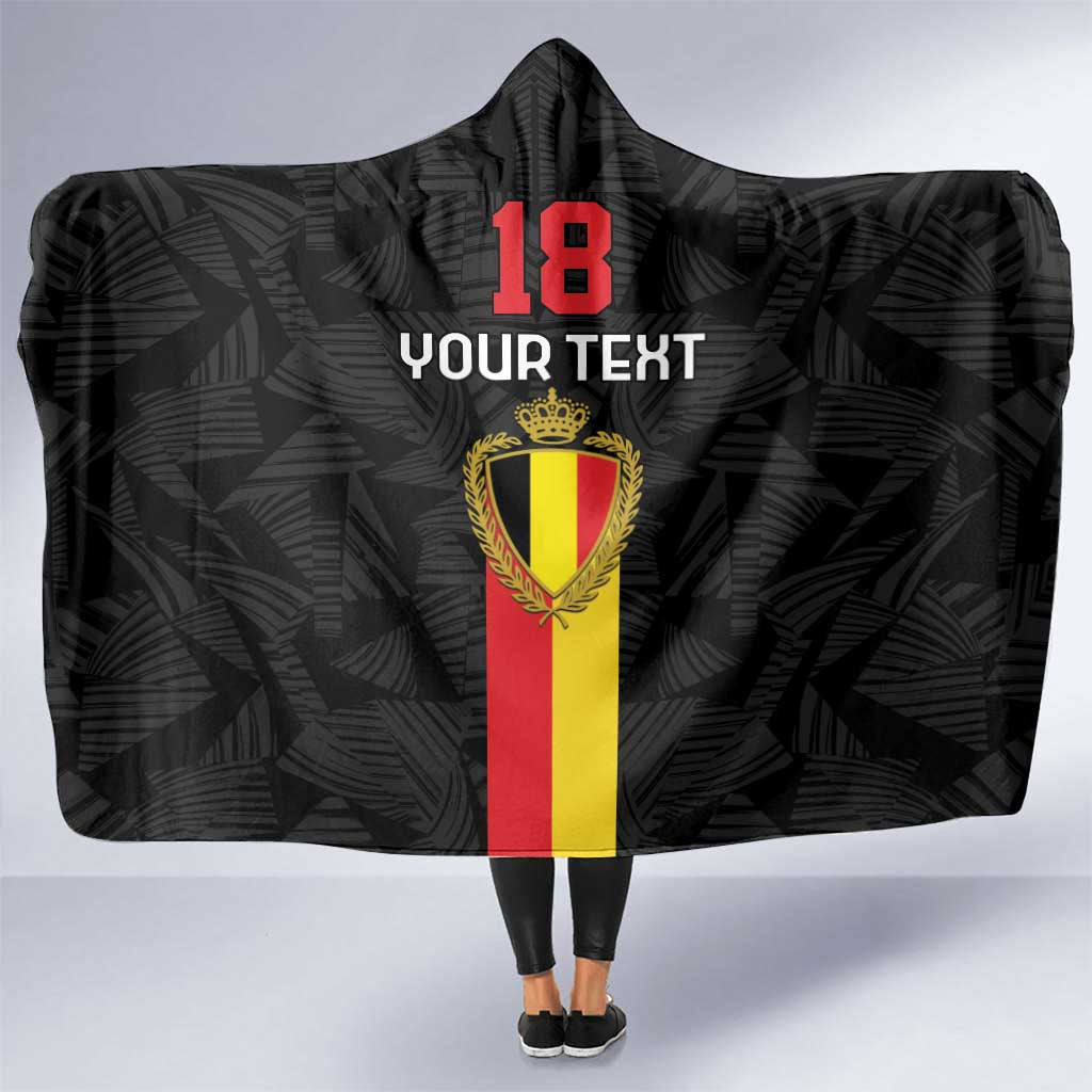 Custom Belgium Football Hooded Blanket De Rode Duivels
