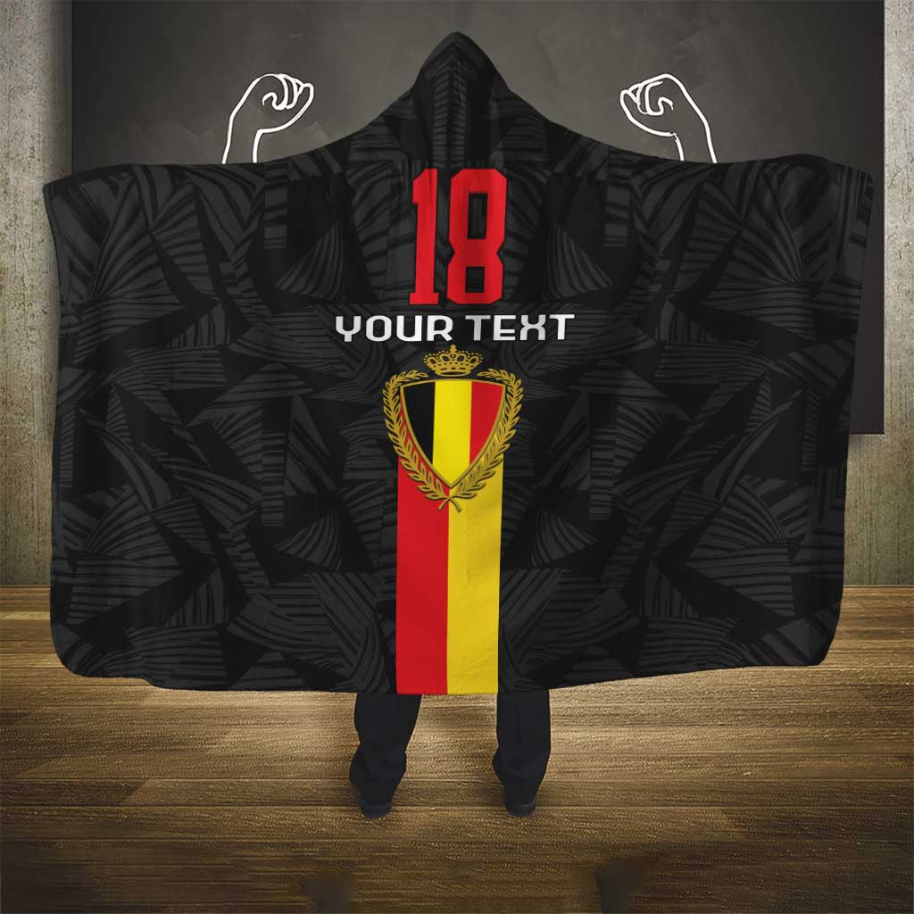 Custom Belgium Football Hooded Blanket De Rode Duivels