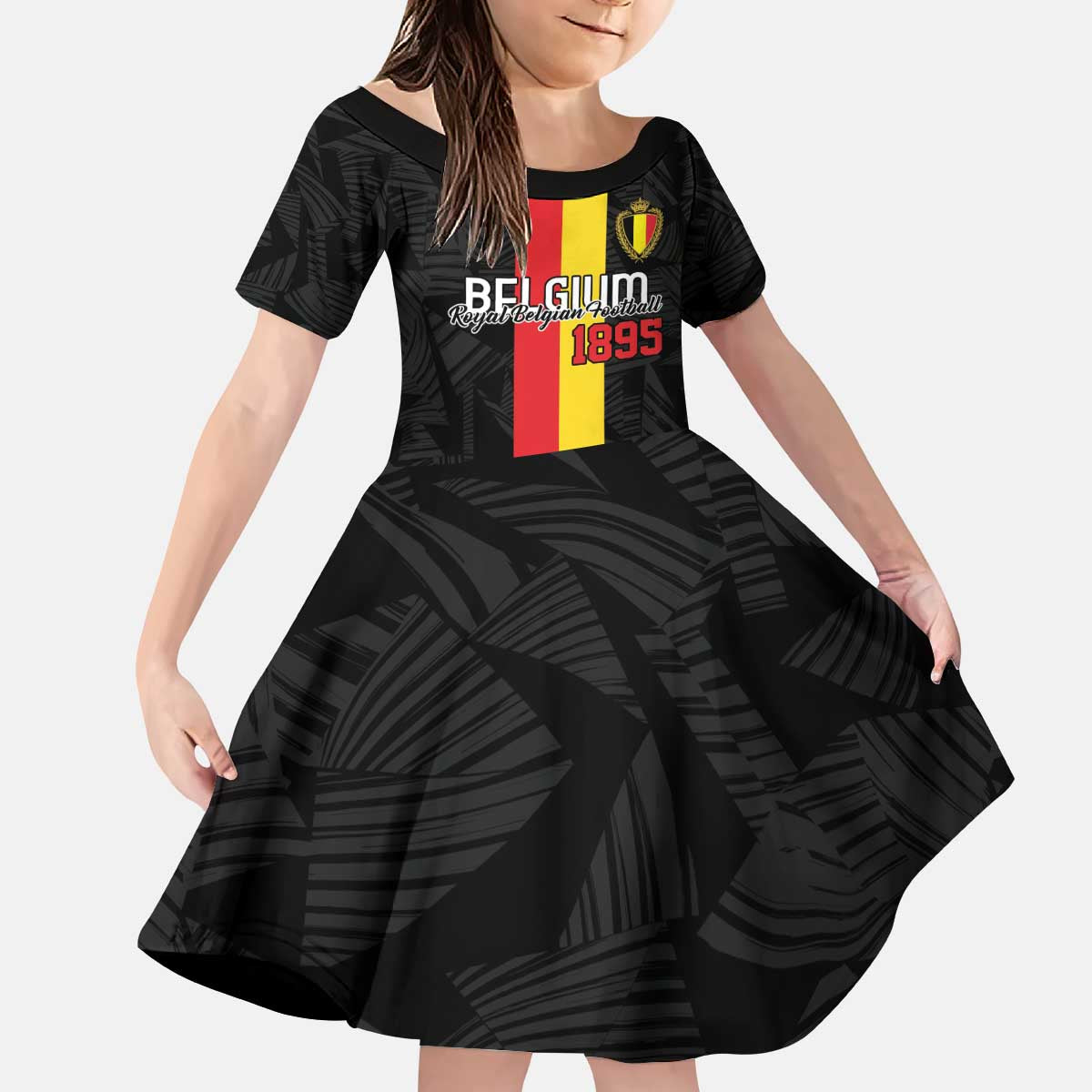Custom Belgium Football Kid Short Sleeve Dress De Rode Duivels