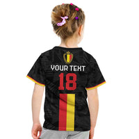 Custom Belgium Football Kid T Shirt De Rode Duivels