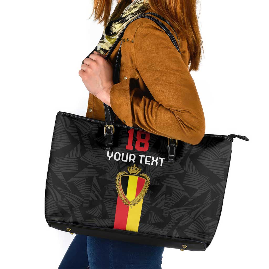 Custom Belgium Football Leather Tote Bag De Rode Duivels