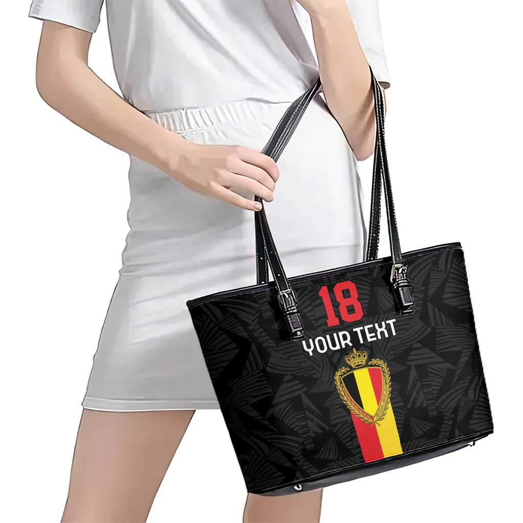 Custom Belgium Football Leather Tote Bag De Rode Duivels