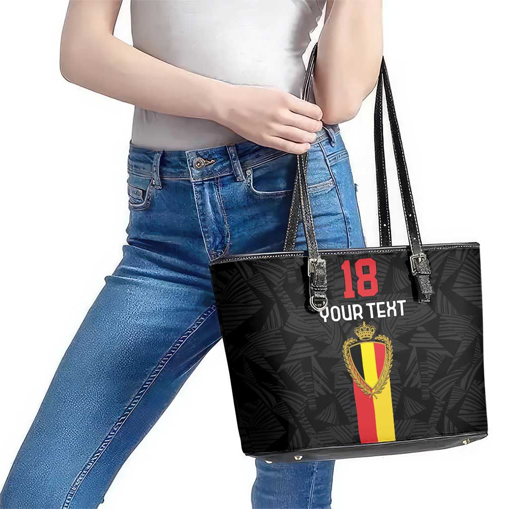 Custom Belgium Football Leather Tote Bag De Rode Duivels