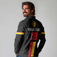 Custom Belgium Football Long Sleeve Polo Shirt De Rode Duivels