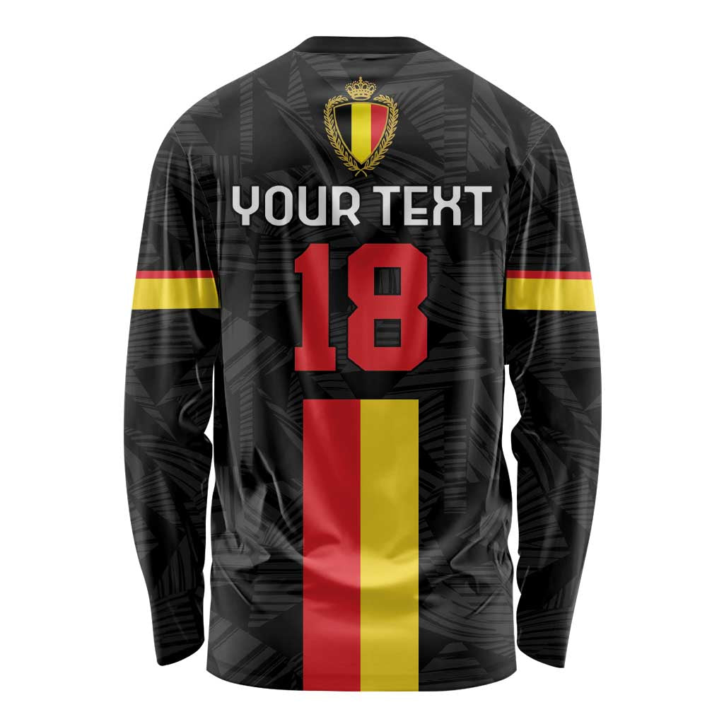Custom Belgium Football Long Sleeve Shirt De Rode Duivels