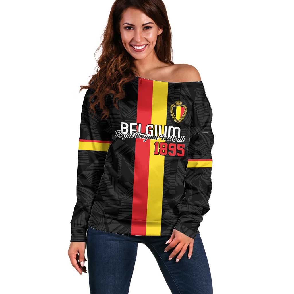 Custom Belgium Football Off Shoulder Sweater De Rode Duivels