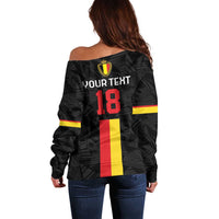Custom Belgium Football Off Shoulder Sweater De Rode Duivels