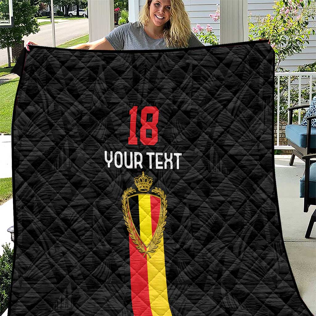 Custom Belgium Football Quilt De Rode Duivels