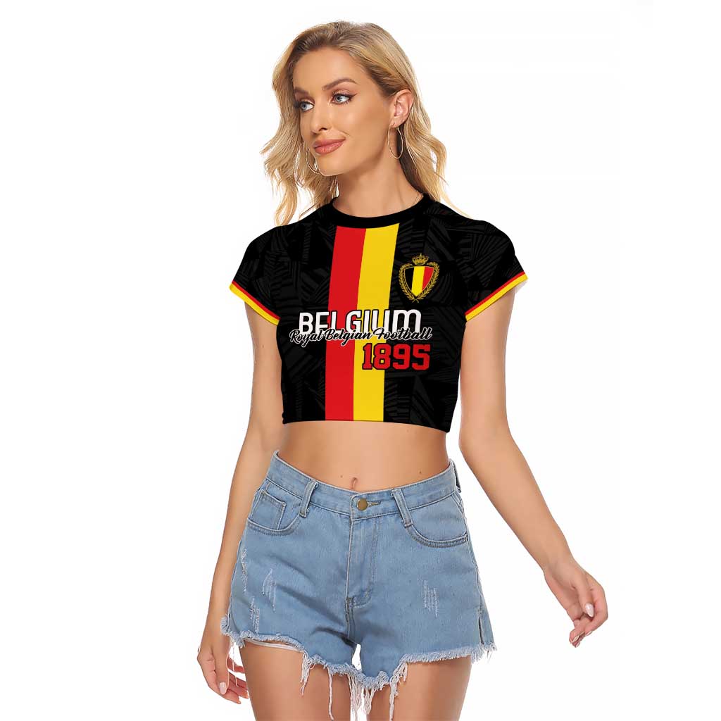 Custom Belgium Football Raglan Cropped T Shirt De Rode Duivels