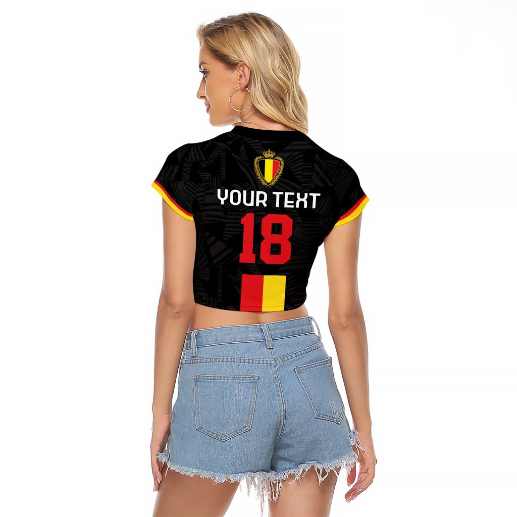 Custom Belgium Football Raglan Cropped T Shirt De Rode Duivels