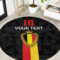 Custom Belgium Football Round Carpet De Rode Duivels