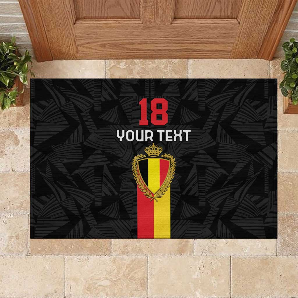 Custom Belgium Football Rubber Doormat De Rode Duivels