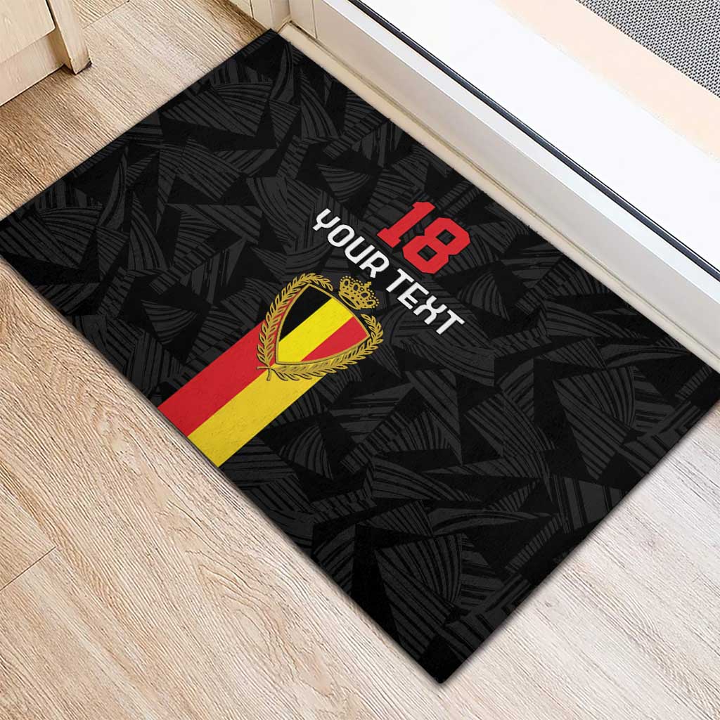 Custom Belgium Football Rubber Doormat De Rode Duivels