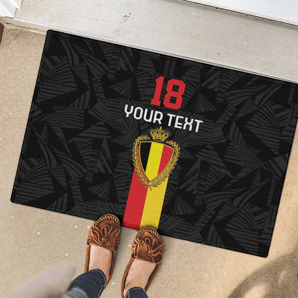 Custom Belgium Football Rubber Doormat De Rode Duivels