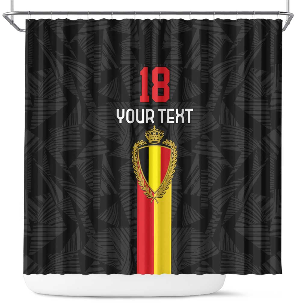Custom Belgium Football Shower Curtain De Rode Duivels